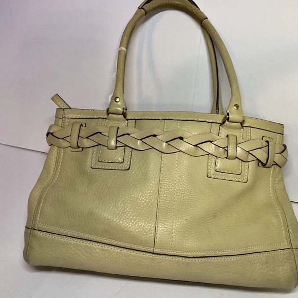 RARE COACH Hampton Pebbled Leather Tassel Tote bag. Market week ‘sample’ tag!! - Picture 2 of 12